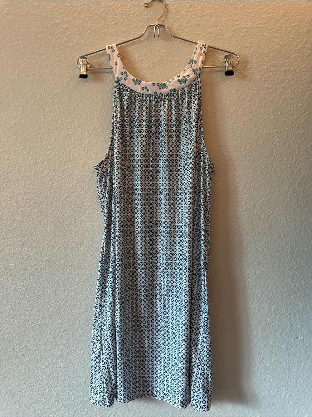Cabana Life // Teal Geometric Print halter midi dress w/ match scarf